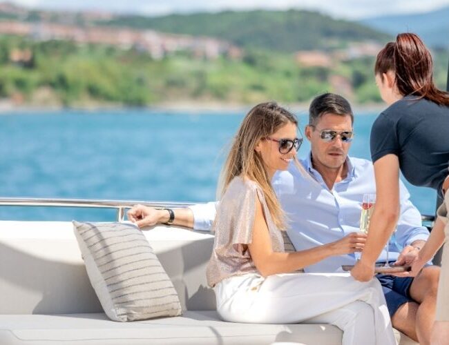 Host Professional crew service on a luxury yacht charter in Thailand